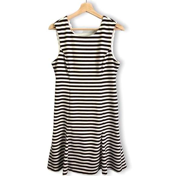 Black and White Striped Sleeveless Dress - Picture 1 of 6